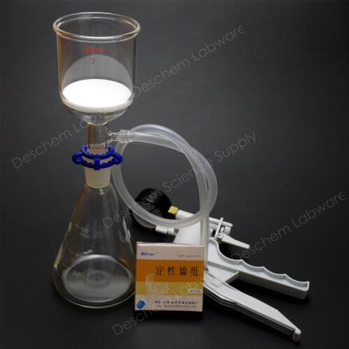 500ml,24/40,Suction Filtration Device,200ml Buchner Funnel,W/Handle Vacuum Pump
