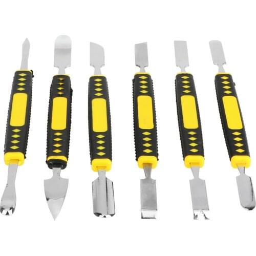 Prying Opening Repair Tool kit For Mobile Phone Notebook Hand Tools Sets Dual Heads Metal Spudger Crowbar 6pcs/set