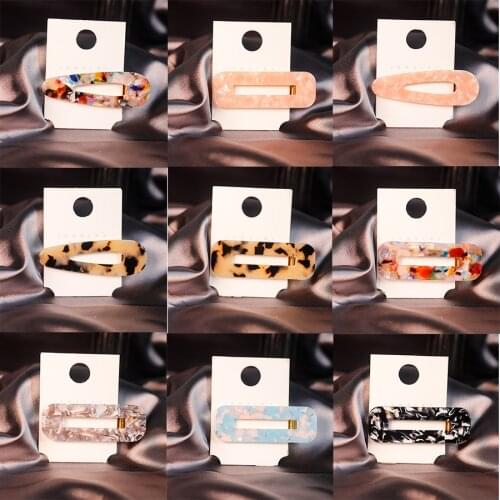 Acrylic Glitter Hair Clips for Women Vintage Leopard Hairclip Girls Hairband Foil Sequins Hairpins Barrettes Korean Accessories