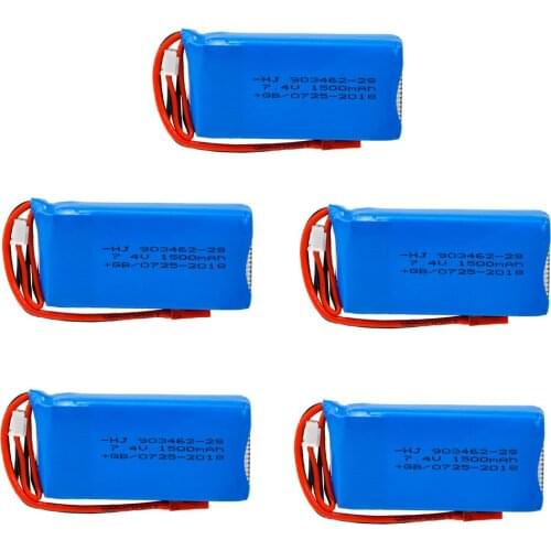 Battery for Wltoys V913 L959 L969 L979 L202 K959 TY923 HJ816 HJ817 W609-7 LS128 toy car parts 7.4V 1500mah Lipo Battery JST Plug
