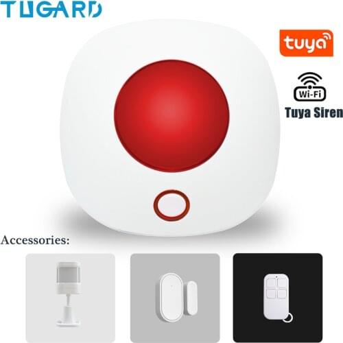 Tuya Wireless Siren 433MHz strobe siren Alarm Horn 110dB Light Siren For Home Security Burglar Alarm Sound System