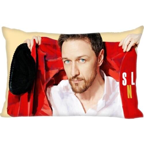 James McAvoy Pillow Cover Bedroom Home Office Decorative Pillowcase Rectangle Zipper Pillow Cases Satin Fabric A12.21