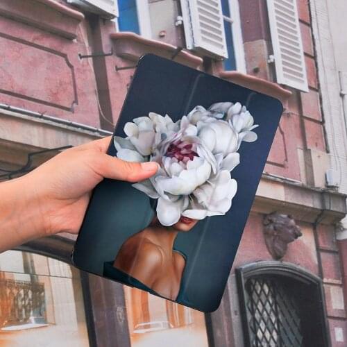 Ipad 2 3 4 White Leather PU Hard Back Case Flower Girl Set Cover Protective For 2020 iPad Pro 11 12.9 10.5 7.9 inch Mini 1 2 3 5