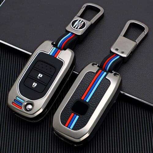 Zinc Alloy Material Car Remote Key Pocket Cover Case Shell for Honda Civic CR-V HR-V Accord Jade Crider Odyssey 2015- 2018