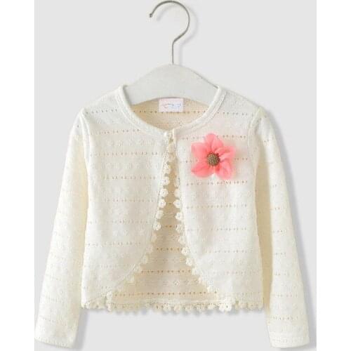 Children Clothes For Girls Fashion Shawl Spring/Autumn Thin Coat Kids Baby Girl Princess Cardigan Lace Mesh Clothing Infant Wear