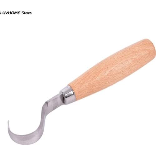 DIY Hook Knife Carving Tools Ergonomic Woodworking Spoon Durable Crooked Beginners Sculptural Stainless Steel Professional