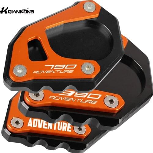 For 390 790 Adventure ADV 2019 2020 2021 790 Motorcycle CNC 390Adventure Kickstand Foot Side Stand Extension Pad Support Plate