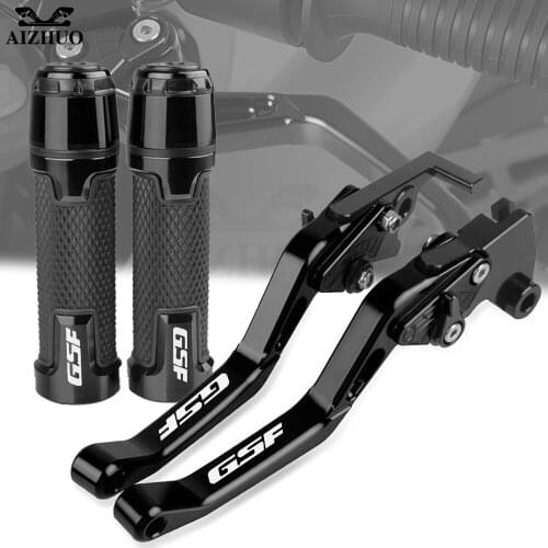FOR SUZUKI GSF 600S BANDIT 1995-2004 1996 1998 2000 2002 Motorcycle Handlebar Grips Adjustable Brakes Clutch Levers Handle Bar