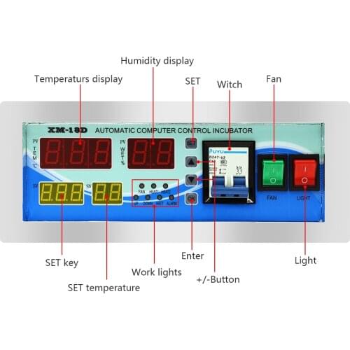 Dual Control 220V Electronic Display Adjustable Thermostat Computer Digital Display Thermostat Switch For Incubator