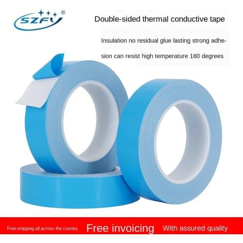 1Roll 3/5/8/10/12/15/18/20mm High-adhesive Double Sided Tape Chip Heat Thermal Conductive Adhesive Tape For LED CPU GPU Heatsink