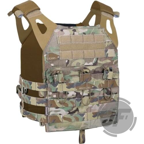 Emerson CP Style JPC Tactical Vest Assault Lightweight Combat Jumpable Plate Carrier Body Armor Adjustable MOLLE + Plates