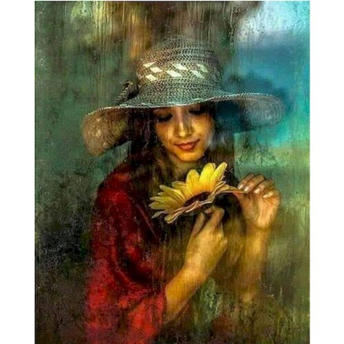 GATYZTORY Frame Frame Diy Painting By Numbers Sunflower Beauty Paint By Number Figure Handpainted Gift Wall Decor Frame Artwork