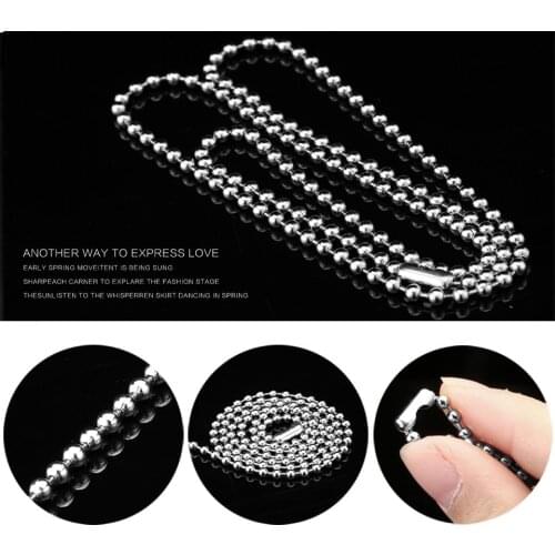 3mm 55cm long bille acier 316l collier chane pour pendentif