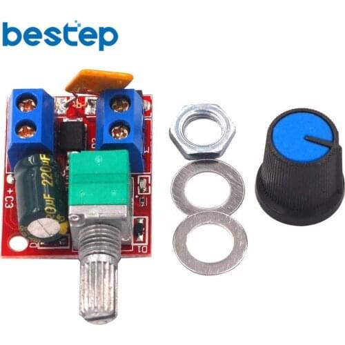 Mini 5A 90W PWM 12V DC Motor Speed Controller Module DC-DC 4.5V-35V Adjustable Speed Regulator Control Governor Switch 24V