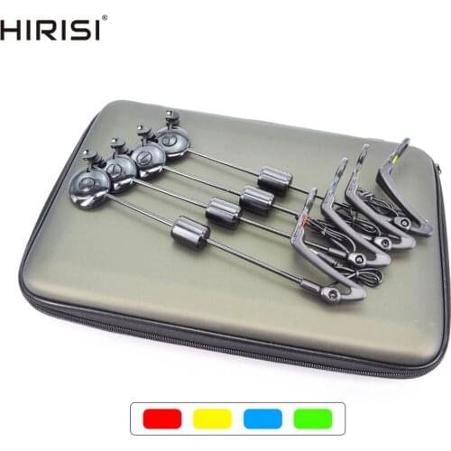 Carp Fishing Swinger Set Led Illuminated Swinger Drop Off Indicator for Carp Fishing Tackle Accessories 4pcs In Zipped Case