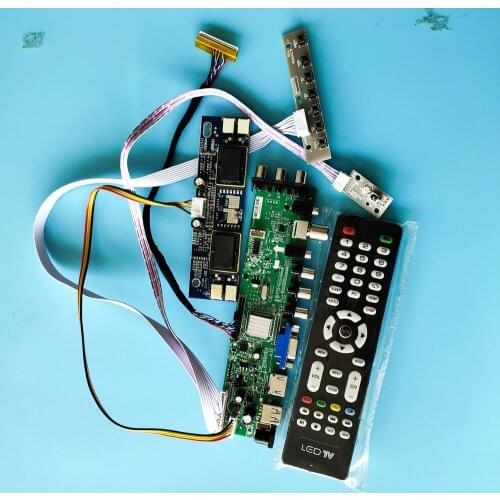 Kit for LM201WE3-TLF6/LM201WE3-TLK1 board AV TV USB Digital LCD Panel 1680X1050 30pin HDMI VGA Controller remote DVB-T 4 CCFL