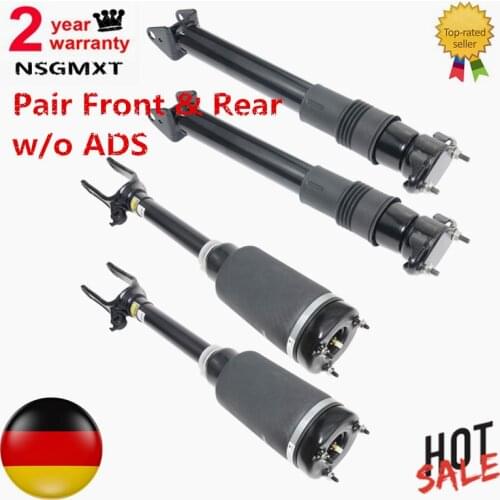 AP02 1643204513, 1643206113 New Pair Front & Rear Shock Strut Suspension Absorbers w/o ADS For MercedesBenz ML W164 GL X164
