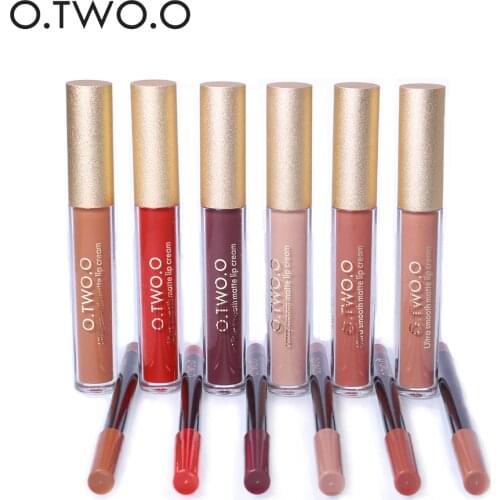 O.TWO.O Lipstick Kit 1pc Lip gloss 1pc Lipliner pencil Matte Liquid Lipstick Long Lasting Lips Cosmetic