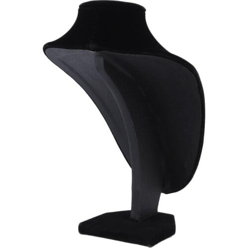 Necklace Choker Jewelry Mannequin Display Shelf Necklace Pendants Stand Rack black velvet Display Holder Stent Jewelry Showcase