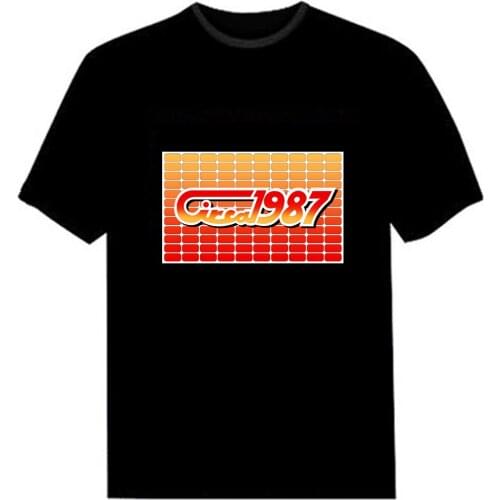 Customized logo LED Tshirt panel Sound Activated Light Up EL Equalizer music activated T-Shirt panel without t shirt