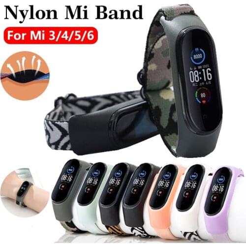 Nylon Loop Strap For MI Band 6 Back Loop Buckle Watch Band For Xiaomi Mi Band 5/4/3 Replacement Bracelet Accessories