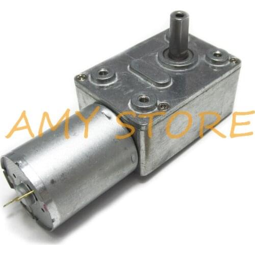 JGY370 DC 24V 1.2 4 6 9 10 12 25 34 RPM Low Speed Gear Reduction Motor Worm Reversible High Torque Turbo Geared Motor