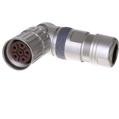 M23 Cold-pressed Terminal Pin-socket Conect TL Waterproof IP67 Connector 6 8 9 12 17 19 Pin Adapter Elbow Aviation Female Plug