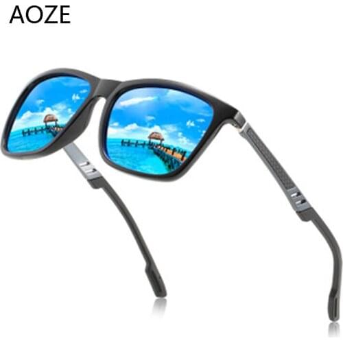 AOZE2020 Polarized sunglasses for man and woman fiber carbon aluminum magnesium foot wire style classic fashion sunglasses UV400