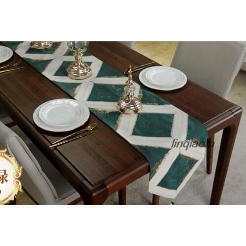 Nordic modern light luxury dining table coffee table table runner