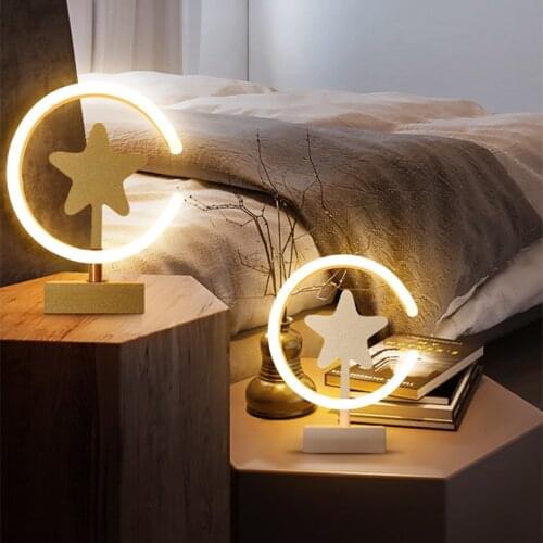 Contracted modern warm bedroom bedside lamp Nordic wall lamp creative fashion star sitting room corridor background wall lamp