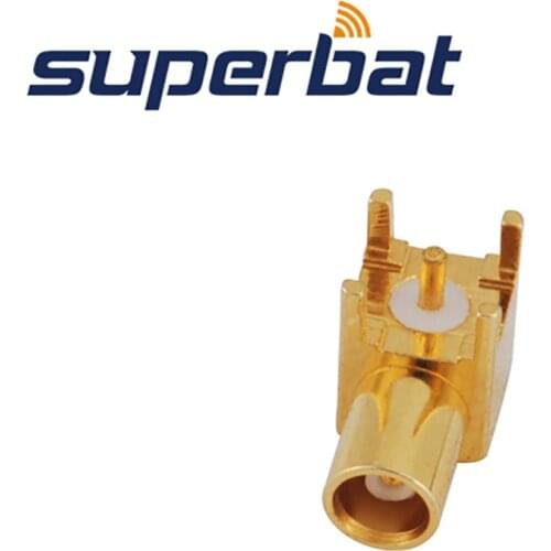 Superbat 10pcs MCX thru hole Jack Female PCB Mount with Solder Post Medium Version