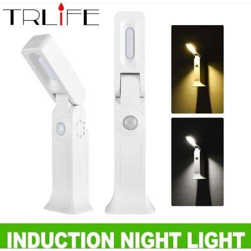 Built-in 1200mah Sensor Led Night Light Sensor Lamp Powerful Smart Lighting White light/Warm Light LED Work Light