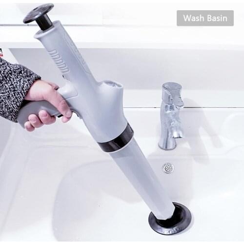 Three Generations Toilet Dredger Household BathroomToilet Air Drain Blaster Plunger High Pressure Sink Dredge Cleaner Tool