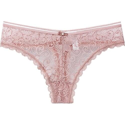 Womens Thong Feminine Lace European and American Seamless Panties Cotton Crotch Cloth Low Waist Sports T Pants Briefs Women