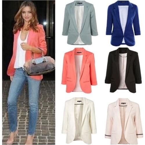 2021 New Spring Ladies Blazer Long Sleeve Blaser Women Suit jacket Female Feminine Blazer Femme Pink Blue White Black Blazer Hot