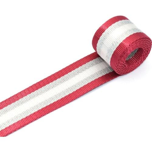 1.5"Red Fabric Ribbon Webbing Belt Knit Tape Ribbon Leash Ribbon Canvas Webbing Collar Webbing for Textile Sewing Accessories