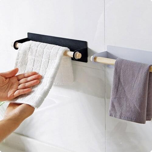 1PC Multifunctional Towel Holder Kitchen Roll Paper Holder Towel Storage Rack Tissue Hanger Cabinet Hanging Shelf