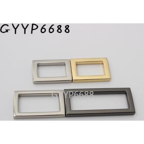 10-30-100pcs 6 colors 12 19 26 32 38mm inside alloy material square buckle for chain purse bag strap adjust buckle accessories