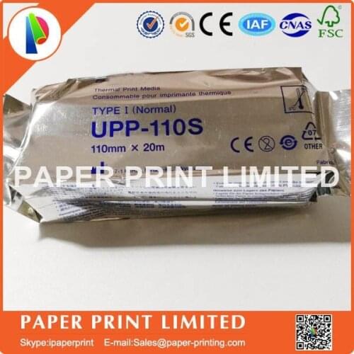 1X UPP-110S For UP printer 110mm*20m high quality Upp 110s COPATIBLE Ultrasound Thermal Paper Roll