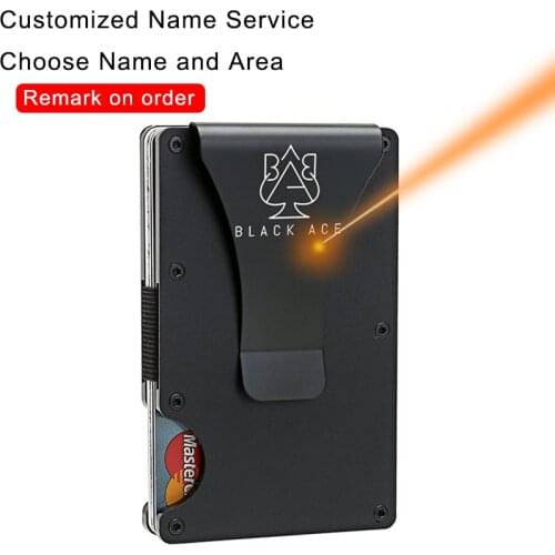 2021 Anti Rfid Credit Card Holder Men Minimalist Wallets Metal Slim Thin Tactical Business ID Bank Cardholder Case porte carte