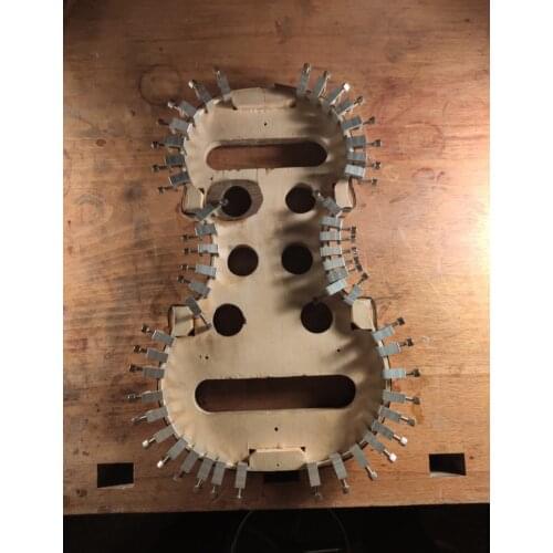 50 pcs violin lining clips, side clamps, aluminum alloy material, Violin making tools