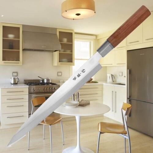 Free Shipping Liang Da Japanese Style Kitchen Stainless Steel Sushi Sashimi Sashayed Raw Fish Slicing Knife Chef Cooking Knives