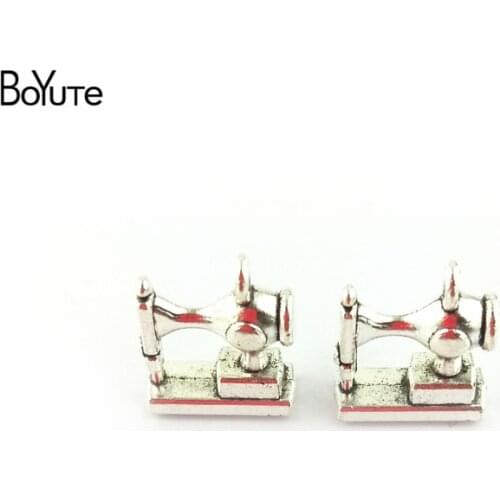 BoYuTe (60 Pieces/Lot) 15*12*6MM Antique Bronze Silver Plated Zinc Alloy Sewing Machine Charms Pendants Diy Jewelry Accessories
