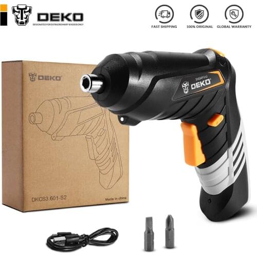 DEKO DKCS3.6O1 S1/S2/S3 Electric Cordless Screwdriver Impact Keyless Chuck Charging Battery