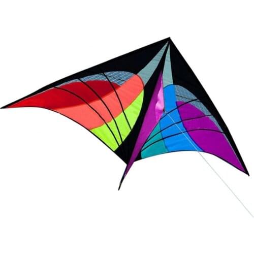 Kids Adult Kite Multicolor Single Line Kite with Long Tail Ribbons Flying Outdoor Sports Gift Kite with 30m Rope Ring