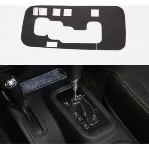 For Jeep Wrangler JK 2011-2017 LHD Car Gear Shift Panel Cover Sticker Aluminum Alloy Styling Molding