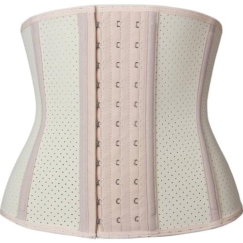 Womens Breathable Short Torso Waist Trainer Steel Boned Corset for Weight Loss Underbust Sports Workout Hourglass Body Shaper