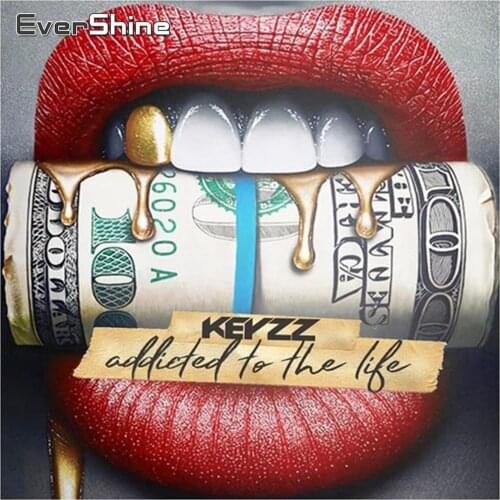 EverShine 5D DIY Diamond Embroidery Mouth Rhinestones Art Diamond Painting Money Cross Stitch Landscape Mosaic Kits Home Decor