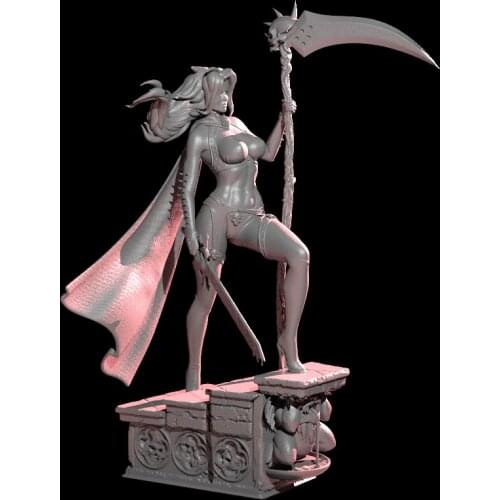 1/ 24 75mm 1/18 100mm Resin Model Death Sickle Beautiful Sexy Girl Figure Unpaint RW-001