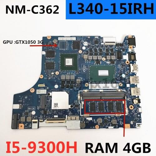 GPU GTX1050 3G RAM 4G for Lenovo L340-15IRH laptop motherboard Fg541/ FG741 nm-c362 CPU i5-9300h 100% tested and shipped